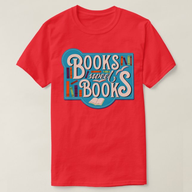 Camiseta Livros doces (Frente do Design)