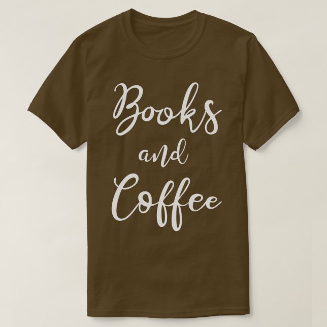 Camiseta Livros E Café (Frente do Design)