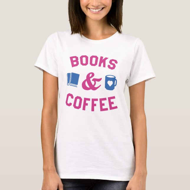 Camiseta Livros E Café (Frente)