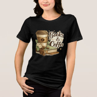 Camiseta Livros e Café