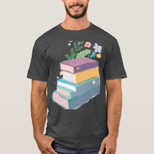 Camiseta Livros e Flores