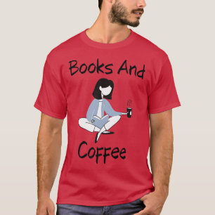 Camiseta Livros e Garota do Café