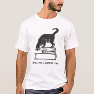 Camiseta Livros e gatos são a felicidade da alma
