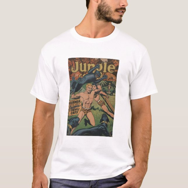 Camiseta Livros em quadrinhos do Retro Jaguar - Tarzan - Ga (Frente)