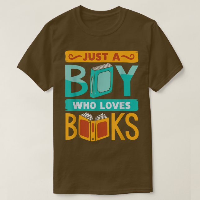 Camiseta Livros Engraçados Lendo Gráficos Meninos Livro Ama (Frente do Design)