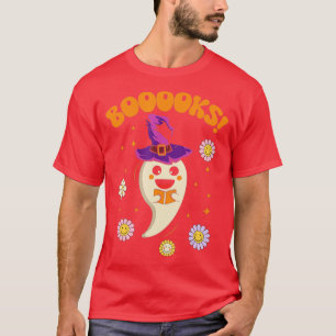 Camiseta Livros Fantasmas Bons Lendo Livros Biblioteca Hall