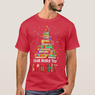 Camiseta Livros Fazem Você Brilhante Natal Amante de Livros