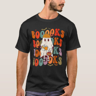 Camiseta Livros Fogueira Ghost Book Retro Reading Hallo