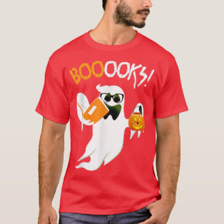 Camiseta Livros Ghost Boo Lê Biblioteca de Livros Professor