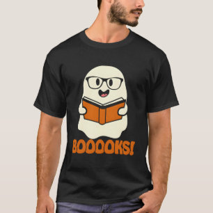 Camiseta Livros Ghost Boo Lê Biblioteca de Livros Professor