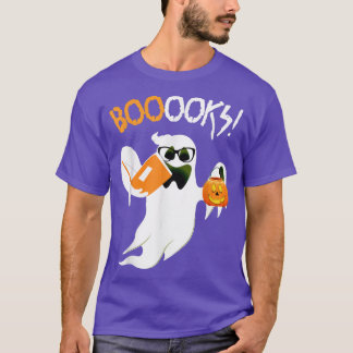 Camiseta Livros Ghost Boo Lê Biblioteca de Livros Professor