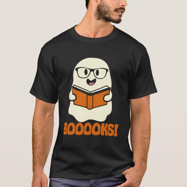 Camiseta Livros Ghost Boo Lê Biblioteca de Livros Professor (Frente)