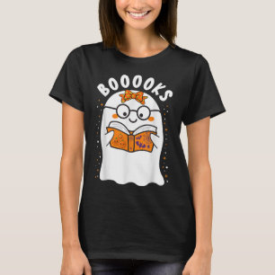 Camiseta Livros! Ghost Lendo Biblioteca de Livros de Folha