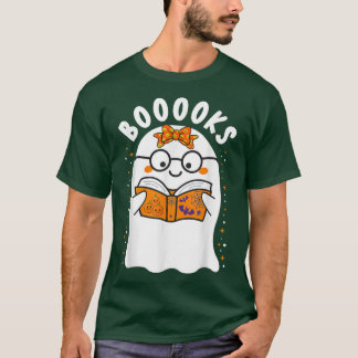 Camiseta Livros! Ghost Lendo Biblioteca de Livros de Folha