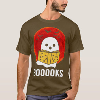 Camiseta Livros! Ghost Lendo Biblioteca de Livros de Folha