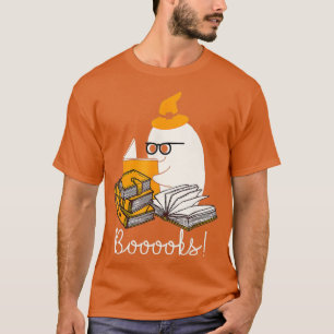Camiseta Livros! Ghost Lendo Biblioteca de Livros de Folha