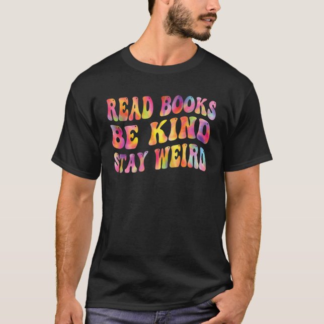 Camiseta Livros Leitores Mantenham-Se Estranhos Citação (Frente)
