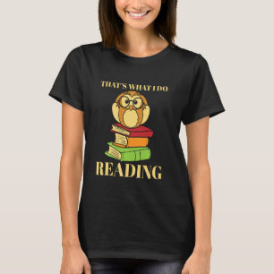 Camiseta Livros Lendo Coruja Engraçada É O Que Eu Faço