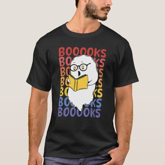Camiseta Livros Loucos Lendo Fantasma - Pelo Amor do Livro (Frente)