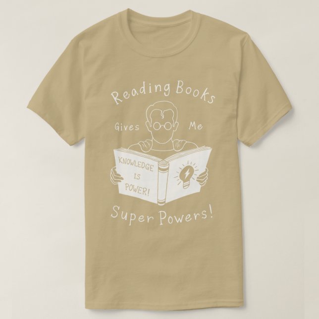 Camiseta Livros me dão super poderes (Frente do Design)