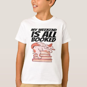 Camiseta Livros - Meu Fim De Semana Está Tudo Reservado