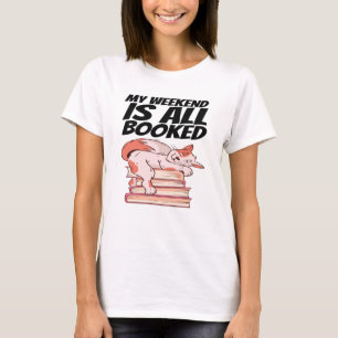 Camiseta Livros - Meu Fim De Semana Está Tudo Reservado