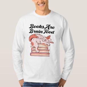Camiseta Livros - Os Livros São Comida Cerebral