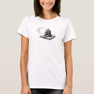 Camiseta Livros Retro Moon Capybara, Amor pela Astrologia d