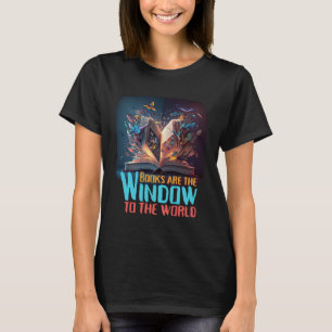 Camiseta Livros são a Janela para o Livro do Nerd do Livro