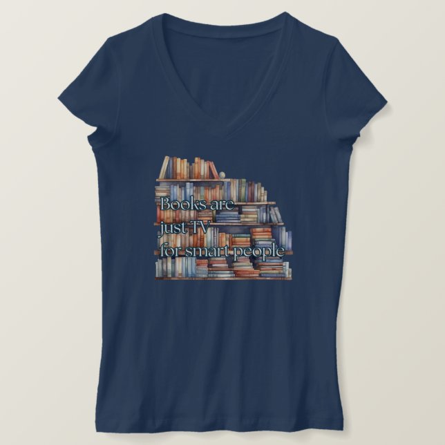 Camiseta Livros são apenas TV para Smart Pessoas (Frente do Design)