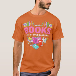 Camiseta Livros São Minha Linguagem De Amor Lendo Bibliotec