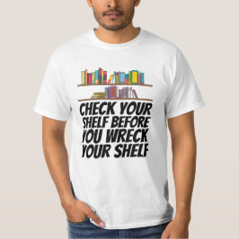 Camiseta Livros - Verifique sua prateleira