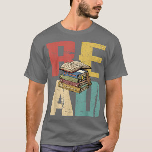 Camiseta Livros Vintage Lendo Engraçado Livro Leitor Homens