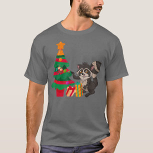 Camiseta Lixo Bastante Panda Xmas Árvore de Natal Merry Ani