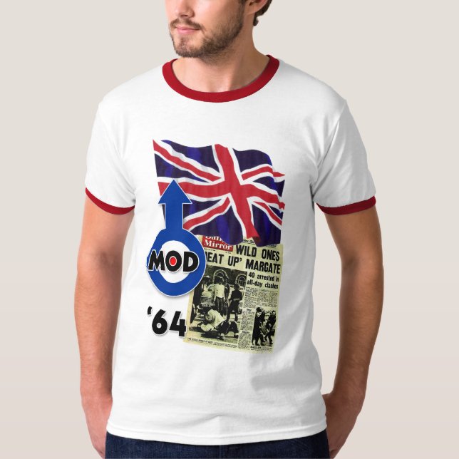 Camiseta Lixo britânico Margate de Mods (Frente)