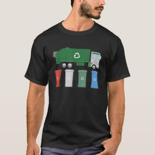 Camiseta Lixo Caminhão Reciclar Caixas Lixo Dia do Lixo Tra