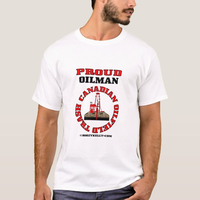 Camiseta Lixo canadense do campo petrolífero, t-shirt, (Frente)
