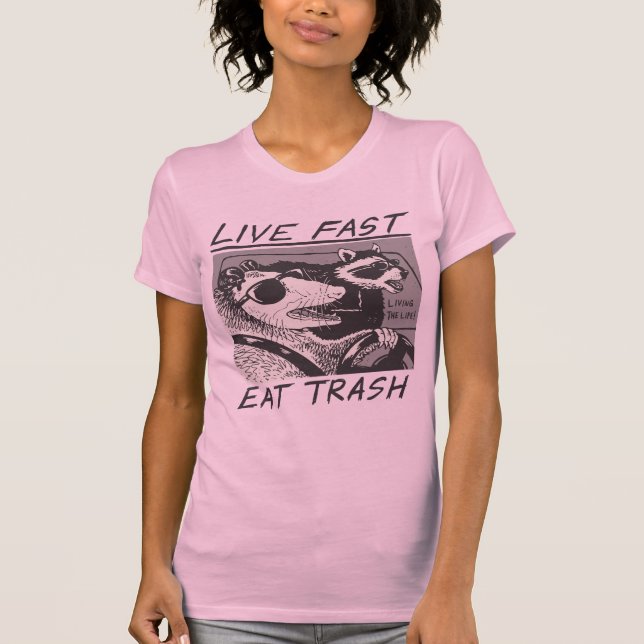 Camiseta Lixo de Comida Rápida ao Vivo (Frente)