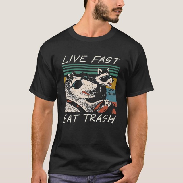 Camiseta Lixo de Comida Rápida ao Vivo (Frente)