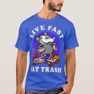 Camiseta Lixo de Comida Rápida ao Vivo Ogambm Lixo Engraç