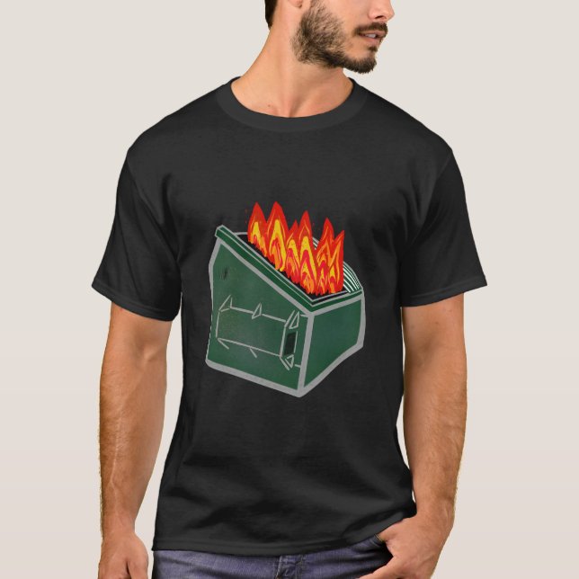 Camiseta Lixo de Lixo de Fogo Dumpster (Frente)
