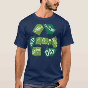 Camiseta Lixo de Lixo do Caminhão do reciclagem
