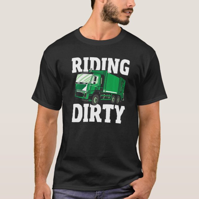 Camiseta Lixo do Dia do Lixo Despejar Driver Andando Lixo S (Frente)