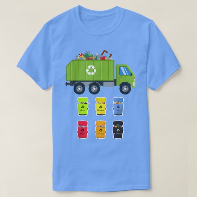 Camiseta Lixo do Reciclagem de Gerenciamento de Resíduos Tr (Frente do Design)