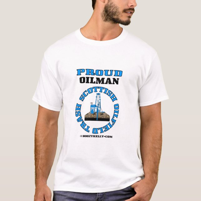 Camiseta Lixo escocês do campo petrolífero, t-shirt do (Frente)