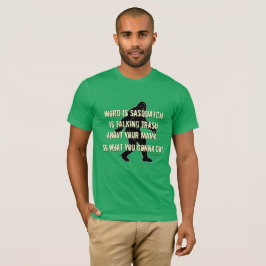 Camiseta Lixo Falando Sasquatch Engraçado T-Shirt Bigfoot E