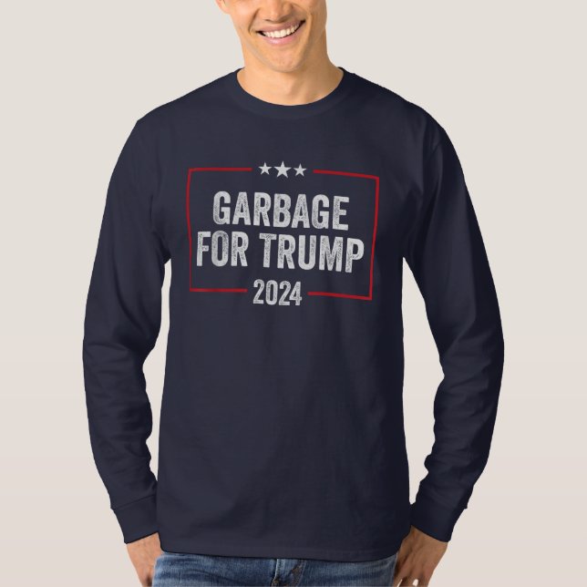 Camiseta Lixo para Trump 2024 (Frente)