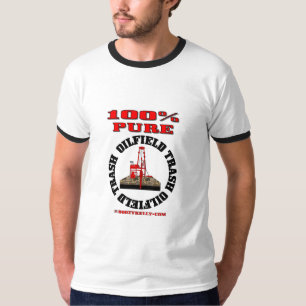 Camiseta Lixo puro do campo petrolífero de 100%, t-shirt d