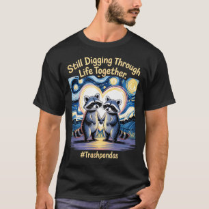 Camiseta Lixos pandas Casais Correspondência Dia dos Namora