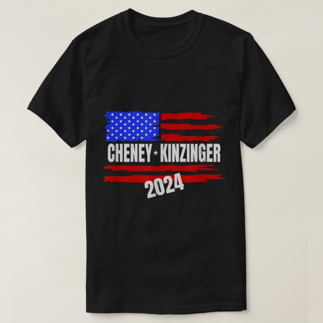 Camiseta Liz Cheney Adam Kinzinger para o Presidente 2024 (Frente do Design)